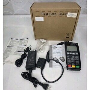 Ingenico ICT220 Credit Card Terminal w/ EMV Chip Reader & OEM Power Adapter